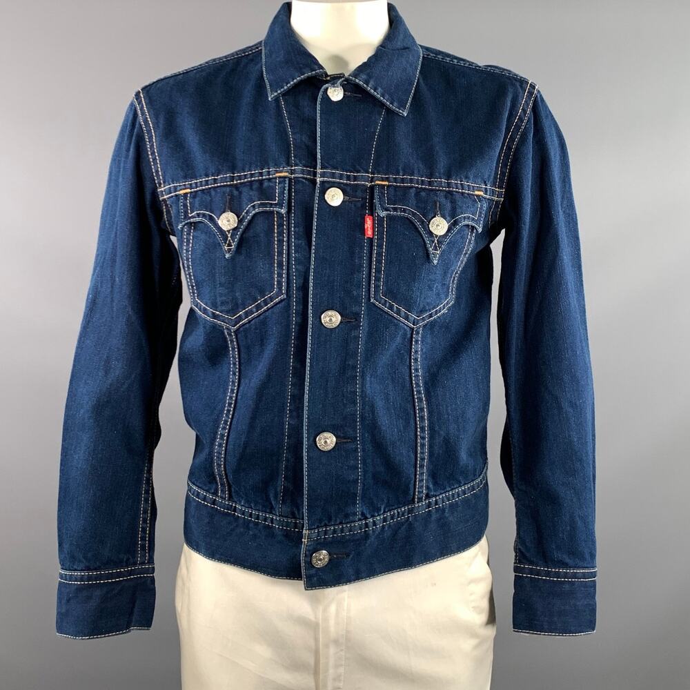 LEVI'S Size L Navy Heather Cotton polyester Dagger Jacket